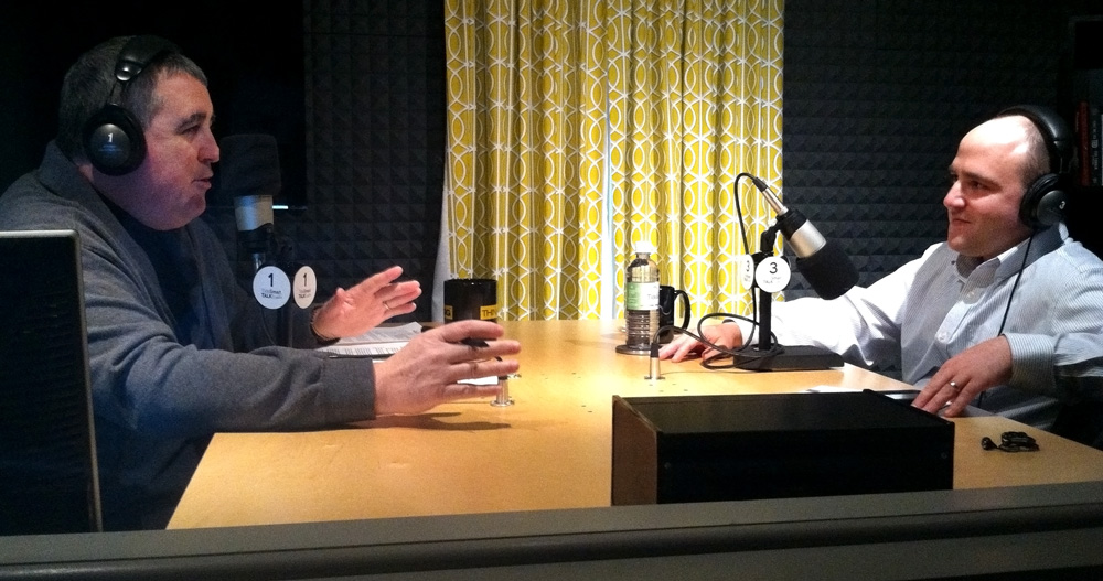 In the TideSmart Talk studio, host Steve Woods (left) is joined by Senior Vice President of VOX Global, Michael Cuzzi (right).