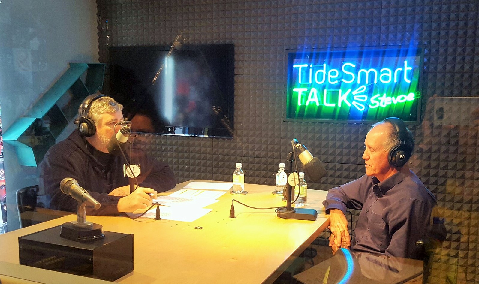 Host of TideSmart Talk with Stevoe, Steve Woods, welcomed Baxter State Park Director, Jensen Bissell (at right).