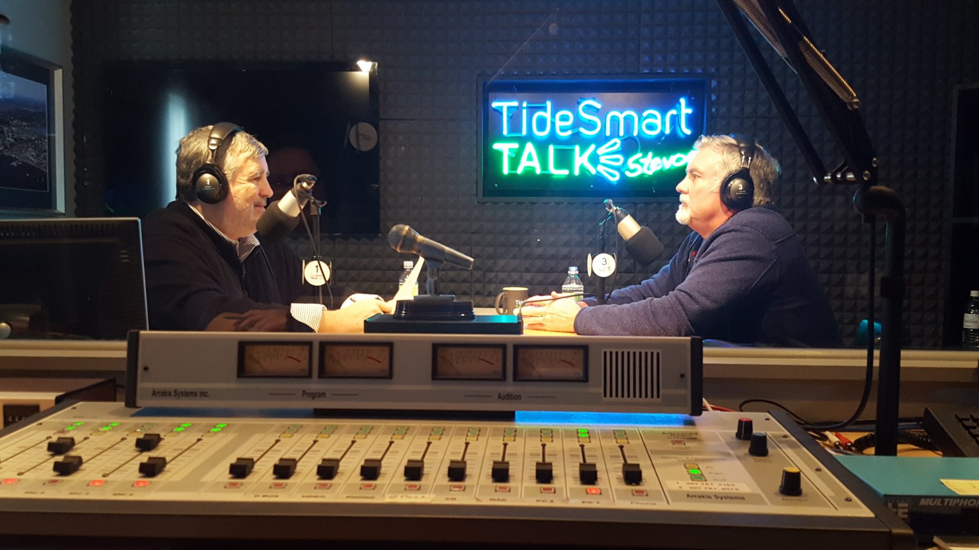 Host of TideSmart Talk with Stevoe, Steve Woods, welcomed Executive Director of Preble Street, Mark Swann (Swannie) (at right).